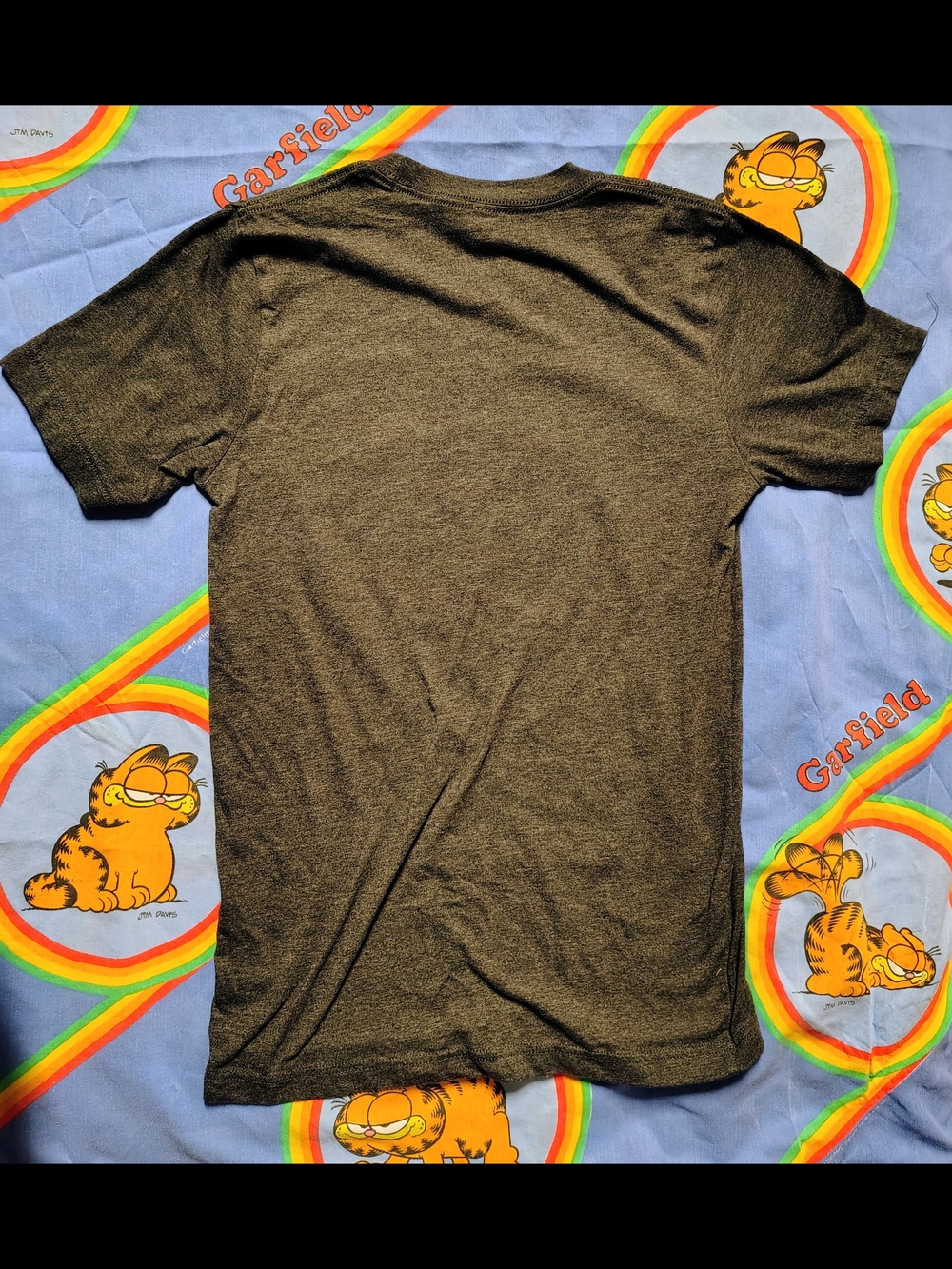 Sub Pop Records Dark Gray T-Shirt Size S Neon Green Blue Logo Indie Rock Punk - Picture 2 of 3